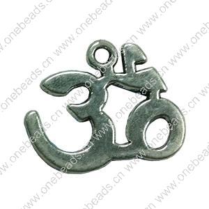 Pendant. Fashion Zinc Alloy Jewelry Findings. letter 19x20mm. Sold by Bag