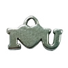 Pendant. Fashion Zinc Alloy Jewelry Findings. letter 15x11mm. Sold by Bag