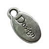 Pendant. Fashion Zinc Alloy Jewelry Findings. Flat Oval 16x9mm. Sold by Bag