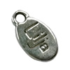 Pendant. Fashion Zinc Alloy Jewelry Findings. Flat Oval 16x9mm. Sold by Bag