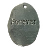 Pendant. Fashion Zinc Alloy jewelry findings. Fat Oval 25x18mm. Sold by Bag
