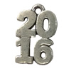 Pendant. Fashion Zinc Alloy jewelry findings. Arabic numerals 19x11mm. Sold by Bag
