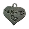 Pendant. Fashion Zinc Alloy jewelry findings. Heart 17x17mm. Sold by Bag
