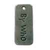 Pendant. Fashion Zinc Alloy jewelry findings. Rectangle 19x10mm. Sold by Bag
