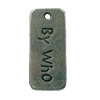 Pendant. Fashion Zinc Alloy jewelry findings. Rectangle 19x10mm. Sold by Bag