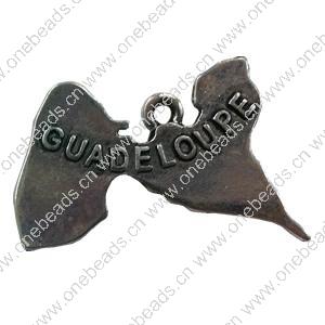 Pendant. Fashion Zinc Alloy jewelry findings. Nugget 30x20mm. Sold by Bag
