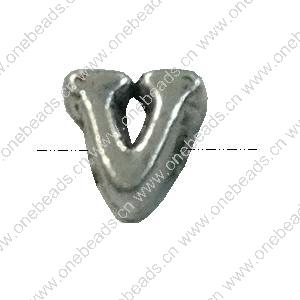 Beads. Fashion Zinc Alloy jewelry findings. Letter 5x5mm. Sold by Bag