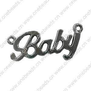 Connector. Fashion Zinc Alloy jewelry findings.  38x15mm. Sold by Bag