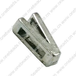 Slider, Zinc Alloy Bracelet Findinds, 10x5mm, Hole size:6.5mm, Sold by KG