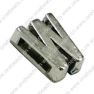 Slider, Zinc Alloy Bracelet Findinds, 10x7mm, Hole size:6.5mm, Sold by KG