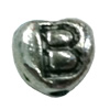 Beads. Fashion Zinc Alloy jewelry findings. Heart 8x8mm, Hole size:about 1mm Sold by Bag
