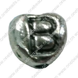 Beads. Fashion Zinc Alloy jewelry findings. Heart 8x8mm, Hole size:about 1mm Sold by Bag