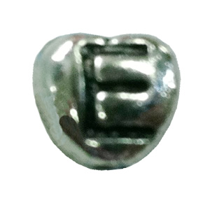 Beads. Fashion Zinc Alloy jewelry findings. Heart 8x8mm, Hole size:about 1mm Sold by Bag
