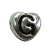 Beads. Fashion Zinc Alloy jewelry findings. Heart 8x8mm, Hole size:about 1mm Sold by Bag