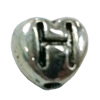 Beads. Fashion Zinc Alloy jewelry findings. Heart 8x8mm, Hole size:about 1mm Sold by Bag
