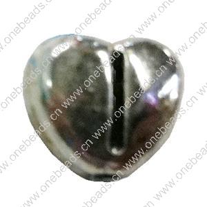 Beads. Fashion Zinc Alloy jewelry findings. Heart 8x8mm, Hole size:about 1mm Sold by Bag