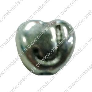 Beads. Fashion Zinc Alloy jewelry findings. Heart 8x8mm, Hole size:about 1mm Sold by Bag