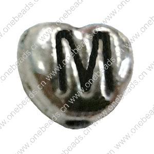 Beads. Fashion Zinc Alloy jewelry findings. Heart 8x8mm, Hole size:about 1mm Sold by Bag