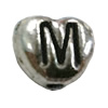 Beads. Fashion Zinc Alloy jewelry findings. Heart 8x8mm, Hole size:about 1mm Sold by Bag
