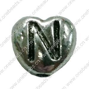 Beads. Fashion Zinc Alloy jewelry findings. Heart 8x8mm, Hole size:about 1mm Sold by Bag