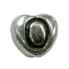 Beads. Fashion Zinc Alloy jewelry findings. Heart 8x8mm, Hole size:about 1mm Sold by Bag
