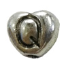 Beads. Fashion Zinc Alloy jewelry findings. Heart 8x8mm, Hole size:about 1mm Sold by Bag
