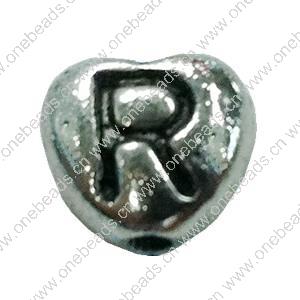 Beads. Fashion Zinc Alloy jewelry findings. Heart 8x8mm, Hole size:about 1mm Sold by Bag