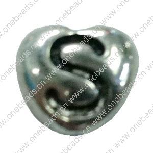 Beads. Fashion Zinc Alloy jewelry findings. Heart 8x8mm, Hole size:about 1mm Sold by Bag