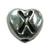 Beads. Fashion Zinc Alloy jewelry findings. Heart 8x8mm, Hole size:about 1mm Sold by Bag
