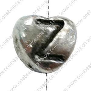 Beads. Fashion Zinc Alloy jewelry findings. Heart 8x8mm, Hole size:about 1mm Sold by Bag