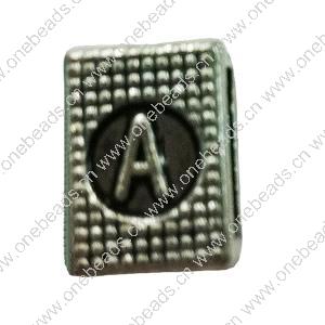Slider, Zinc Alloy Bracelet Findinds, 10x8mm, Hole size:8mm, Sold by KG