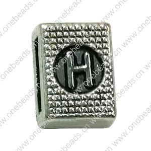 Slider, Zinc Alloy Bracelet Findinds, 10x8mm, Hole size:8mm, Sold by KG