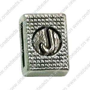 Slider, Zinc Alloy Bracelet Findinds, 10x8mm, Hole size:8mm, Sold by KG