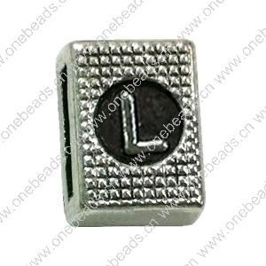 Slider, Zinc Alloy Bracelet Findinds, 10x8mm, Hole size:8mm, Sold by KG