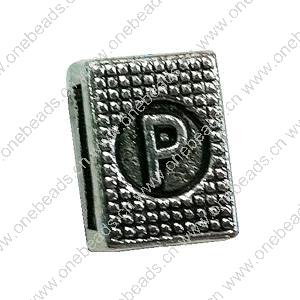 Slider, Zinc Alloy Bracelet Findinds, 10x8mm, Hole size:8mm, Sold by KG