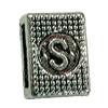 Slider, Zinc Alloy Bracelet Findinds, 10x8mm, Hole size:8mm, Sold by KG