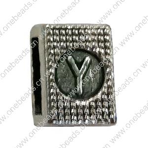 Slider, Zinc Alloy Bracelet Findinds, 10x8mm, Hole size:8mm, Sold by KG