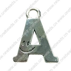 Pendant. Fashion Zinc Alloy Jewelry Findings. Letter 32x25mm. Sold by Bag