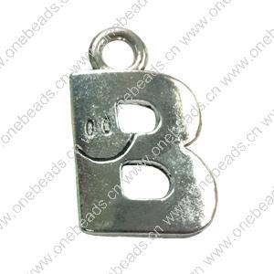 Pendant. Fashion Zinc Alloy Jewelry Findings. Letter 32x20mm. Sold by Bag