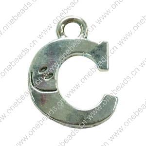 Pendant. Fashion Zinc Alloy Jewelry Findings. Letter 32x24mm. Sold by Bag