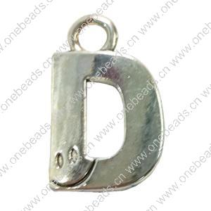 Pendant. Fashion Zinc Alloy Jewelry Findings. Letter 32x20mm. Sold by Bag