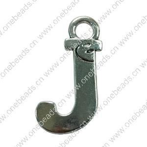 Pendant. Fashion Zinc Alloy Jewelry Findings. Letter 32x20mm. Sold by Bag