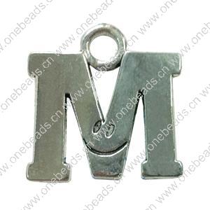 Pendant. Fashion Zinc Alloy Jewelry Findings. Letter 30x28mm. Sold by Bag