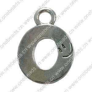 Pendant. Fashion Zinc Alloy Jewelry Findings. Letter 32x24mm. Sold by Bag