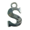 Pendant. Fashion Zinc Alloy Jewelry Findings. Letter 32x19mm. Sold by Bag
