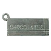 Pendant. Fashion Zinc Alloy jewelry findings. Rectangle 22x11mm. Sold by Bag