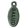 Pendant. Fashion Zinc Alloy jewelry findings. Flat Oval 15x8mm. Sold by Bag