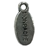 Pendant. Fashion Zinc Alloy jewelry findings. Flat Oval 15x8mm. Sold by Bag