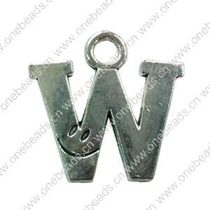 Pendant. Fashion Zinc Alloy Jewelry Findings. Letter 32x32mm. Sold by Bag