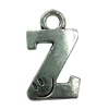 Pendant. Fashion Zinc Alloy Jewelry Findings. Letter 32x18mm. Sold by Bag